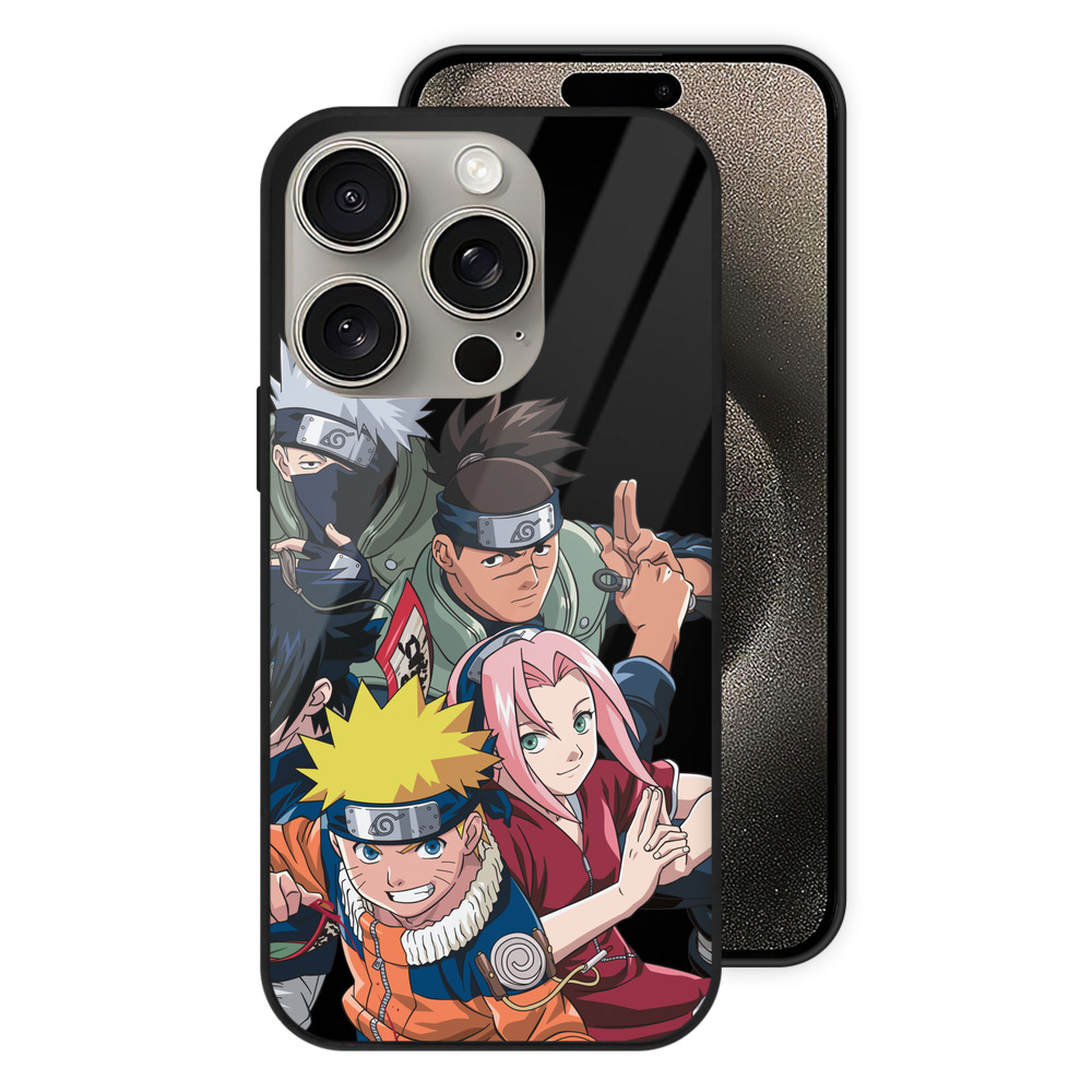 （画像用） NARUTO -ナルト- うずまき ナルト Uzumaki Naruto 【iPhone15Pro対応】スマホケース 耐衝撃＆黄変防止 背面ガラス