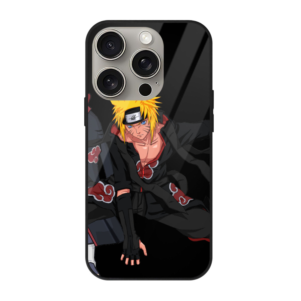 （画像用） NARUTO -ナルト- うずまき ナルト Uzumaki Naruto 【iPhone15Pro対応】スマホケース 耐衝撃＆黄変防止 背面ガラス