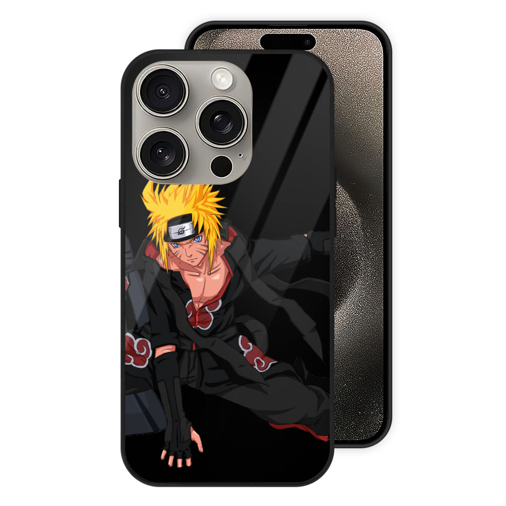 （画像用） NARUTO -ナルト- うずまき ナルト Uzumaki Naruto 【iPhone15Pro対応】スマホケース 耐衝撃＆黄変防止 背面ガラス
