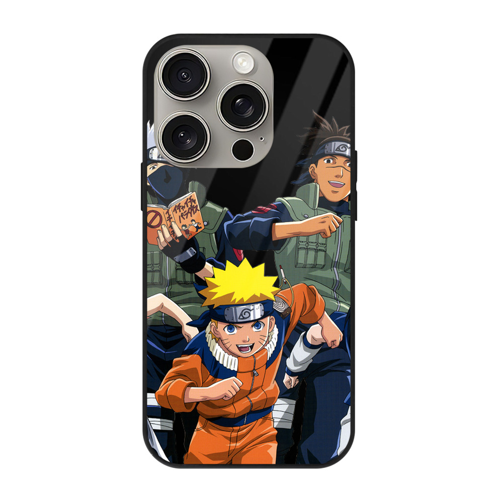 （画像用） NARUTO -ナルト- うずまき ナルト Uzumaki Naruto 【iPhone15Pro対応】スマホケース 耐衝撃＆黄変防止 背面ガラス