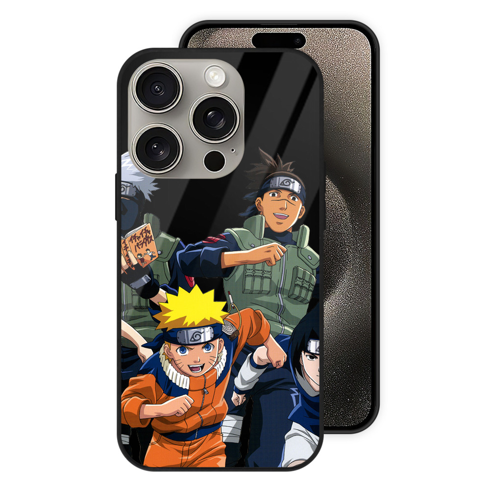 （画像用） NARUTO -ナルト- うずまき ナルト Uzumaki Naruto 【iPhone15Pro対応】スマホケース 耐衝撃＆黄変防止 背面ガラス