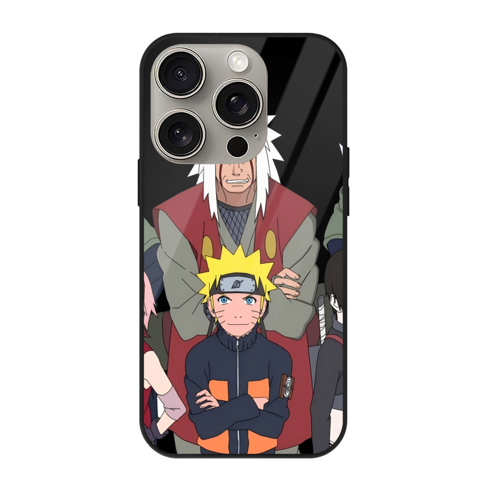 （画像用） NARUTO -ナルト- うずまき ナルト Uzumaki Naruto 【iPhone15Pro対応】スマホケース 耐衝撃＆黄変防止 背面ガラス