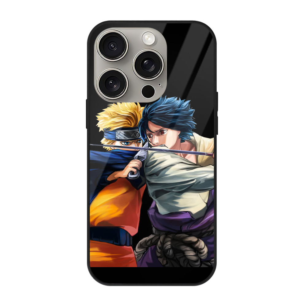 （画像用） NARUTO -ナルト- うずまき ナルト Uzumaki Naruto 【iPhone15Pro対応】スマホケース 耐衝撃＆黄変防止 背面ガラス