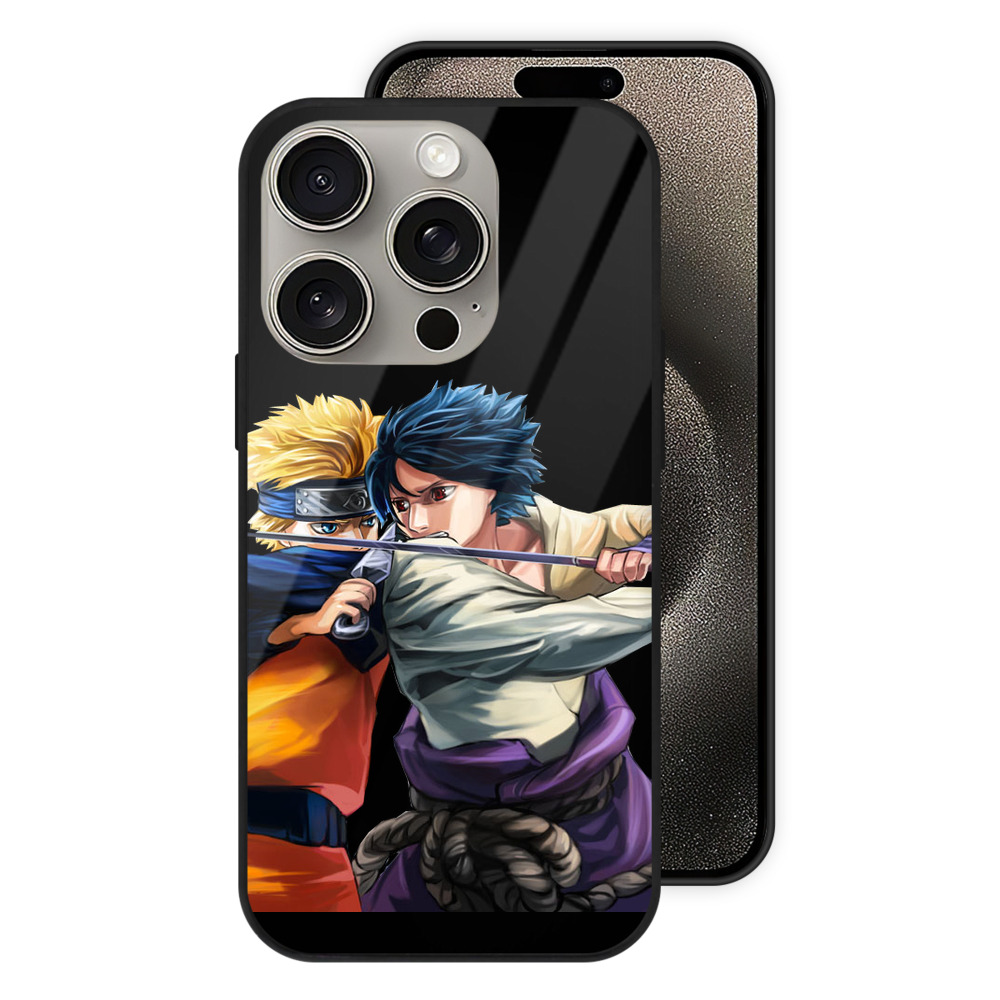 （画像用） NARUTO -ナルト- うずまき ナルト Uzumaki Naruto 【iPhone15Pro対応】スマホケース 耐衝撃＆黄変防止 背面ガラス