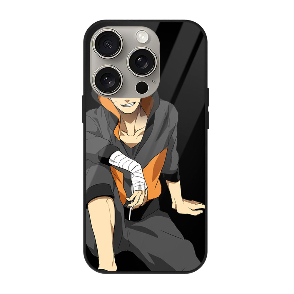 （画像用） NARUTO -ナルト- うずまき ナルト Uzumaki Naruto 【iPhone15Pro対応】スマホケース 耐衝撃＆黄変防止 背面ガラス