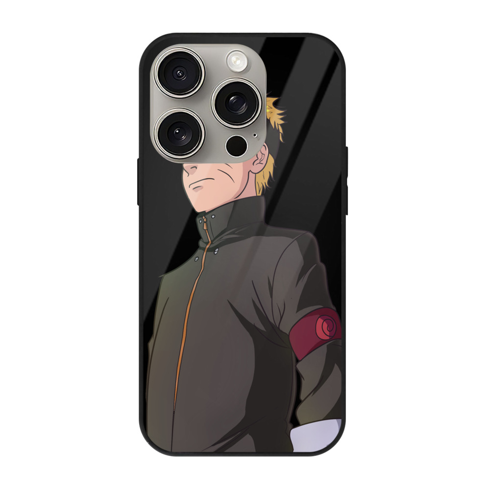 （画像用） NARUTO -ナルト- うずまき ナルト Uzumaki Naruto 【iPhone15Pro対応】スマホケース 耐衝撃＆黄変防止 背面ガラス