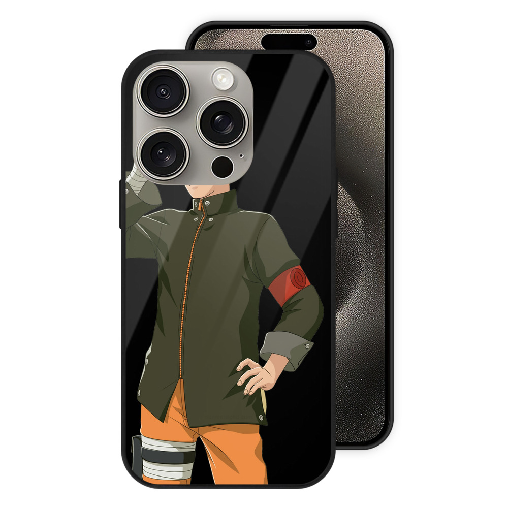 （画像用） NARUTO -ナルト- うずまき ナルト Uzumaki Naruto 【iPhone15Pro対応】スマホケース 耐衝撃＆黄変防止 背面ガラス