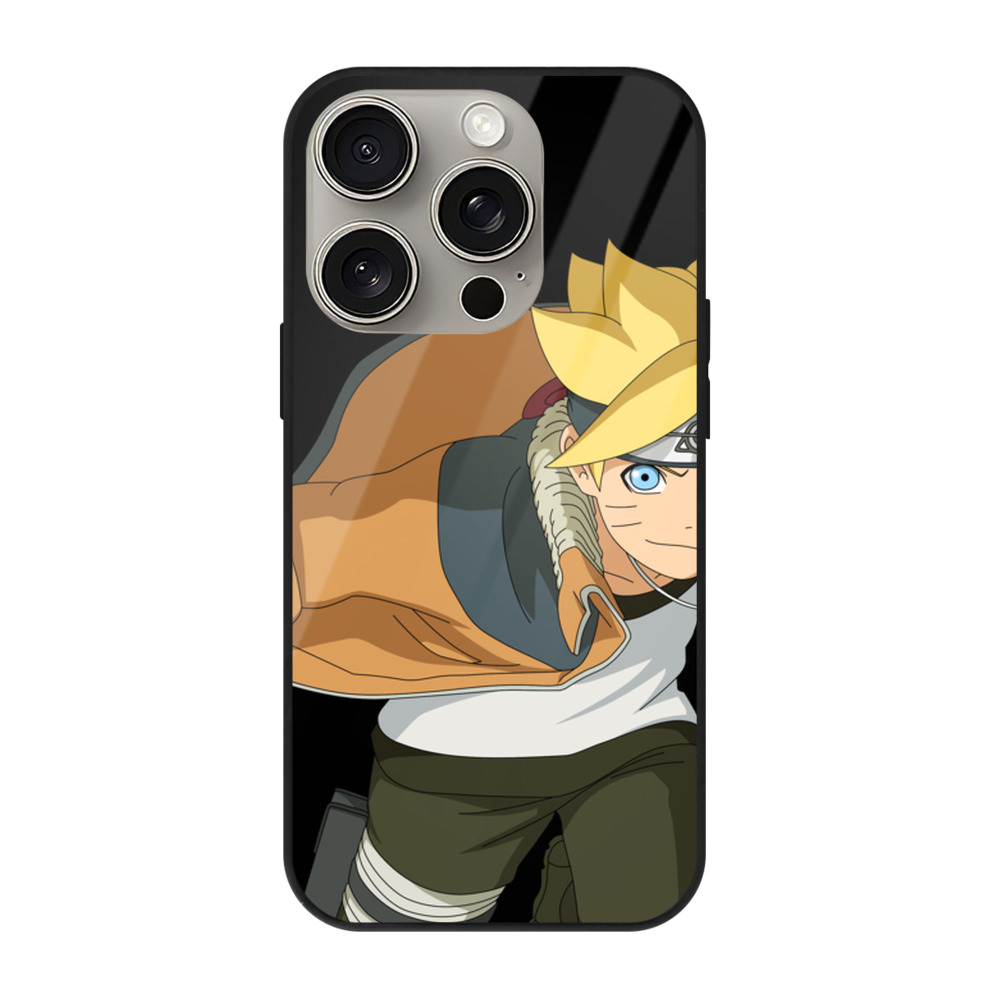 （画像用） NARUTO -ナルト- うずまき ナルト Uzumaki Naruto 【iPhone15Pro対応】スマホケース 耐衝撃＆黄変防止 背面ガラス