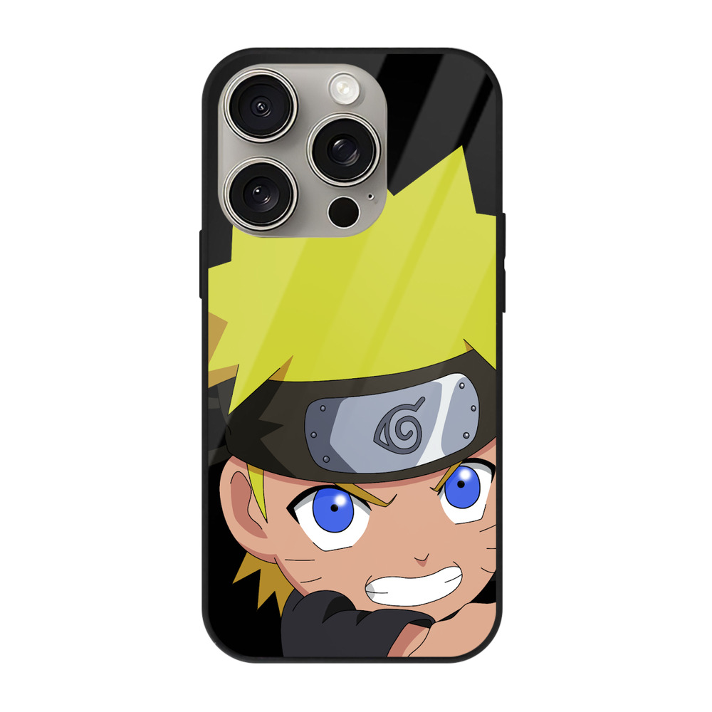 （画像用） NARUTO -ナルト- うずまき ナルト Uzumaki Naruto 【iPhone15Pro対応】スマホケース 耐衝撃＆黄変防止 背面ガラス