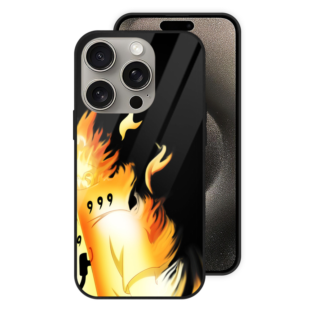 （画像用） NARUTO -ナルト- うずまき ナルト Uzumaki Naruto 【iPhone15Pro対応】スマホケース 耐衝撃＆黄変防止 背面ガラス