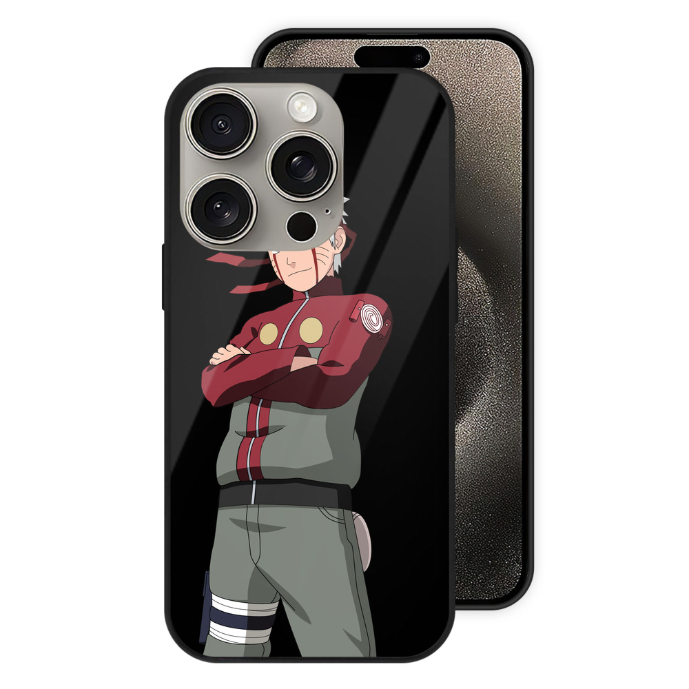 （画像用） NARUTO -ナルト- うずまき ナルト Uzumaki Naruto 【iPhone15Pro対応】スマホケース 耐衝撃＆黄変防止 背面ガラス