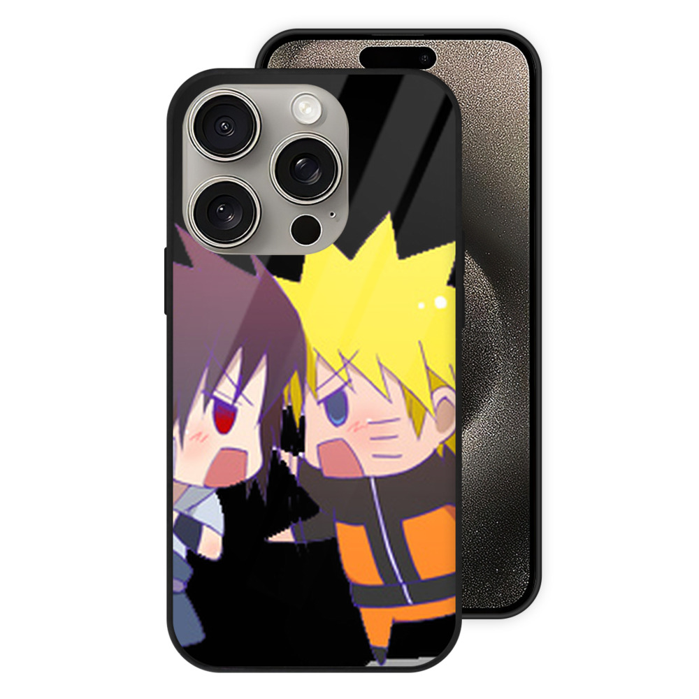 （画像用） NARUTO -ナルト- うずまき ナルト Uzumaki Naruto 【iPhone15Pro対応】スマホケース 耐衝撃＆黄変防止 背面ガラス