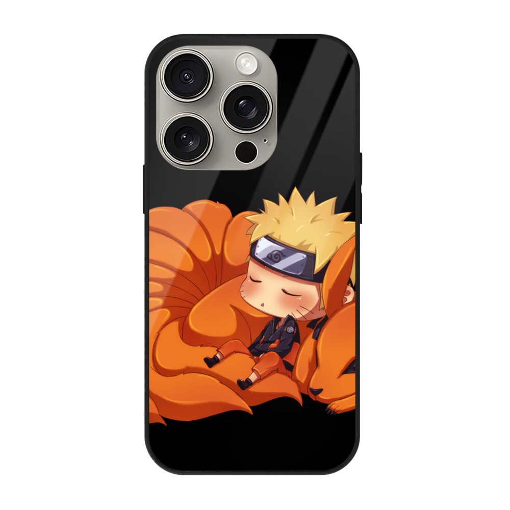 （画像用） NARUTO -ナルト- うずまき ナルト Uzumaki Naruto 【iPhone15Pro対応】スマホケース 耐衝撃＆黄変防止 背面ガラス