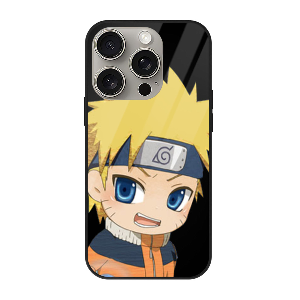 （画像用） NARUTO -ナルト- うずまき ナルト Uzumaki Naruto 【iPhone15Pro対応】スマホケース 耐衝撃＆黄変防止 背面ガラス