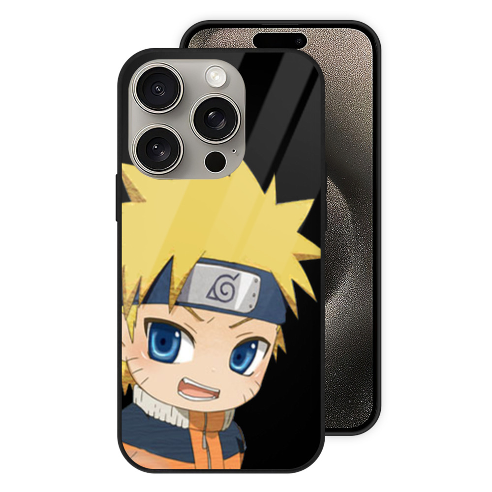 （画像用） NARUTO -ナルト- うずまき ナルト Uzumaki Naruto 【iPhone15Pro対応】スマホケース 耐衝撃＆黄変防止 背面ガラス