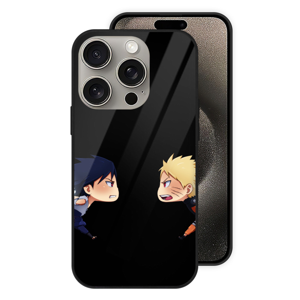 （画像用） NARUTO -ナルト- うずまき ナルト Uzumaki Naruto 【iPhone15Pro対応】スマホケース 耐衝撃＆黄変防止 背面ガラス