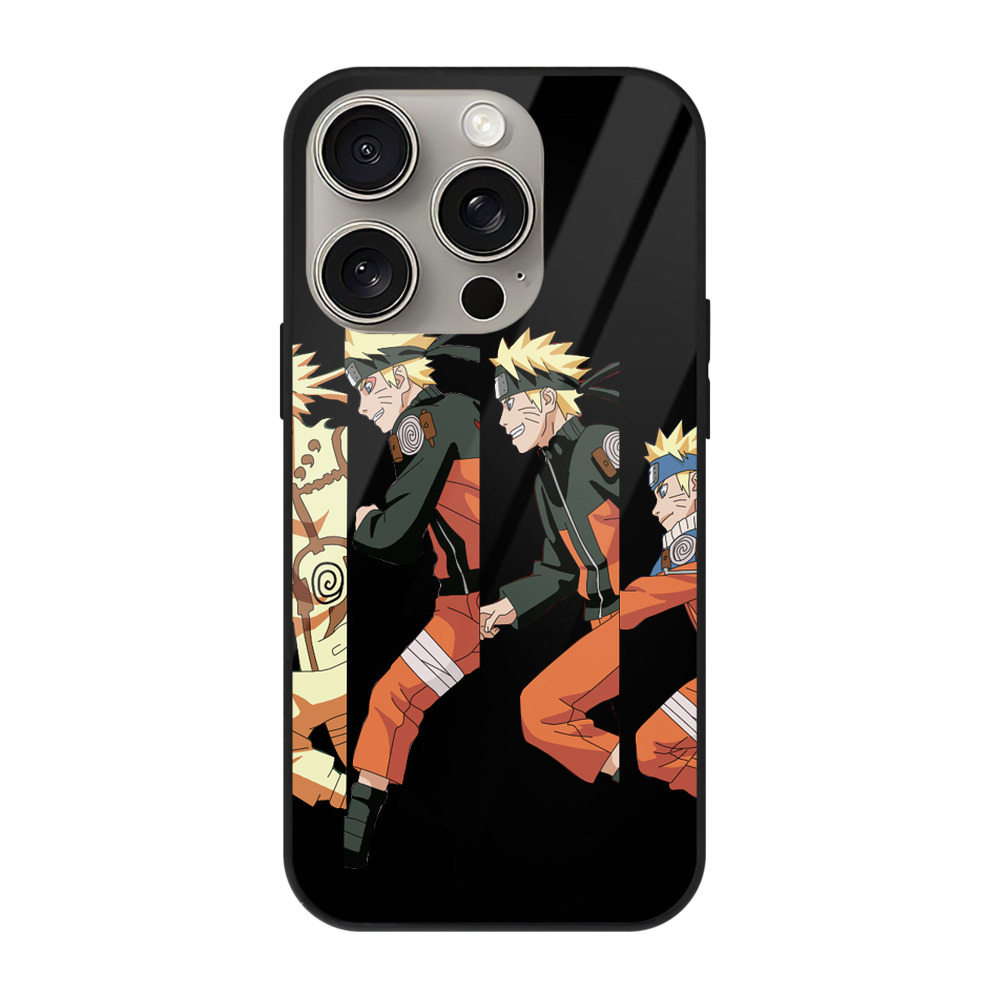 （画像用） NARUTO -ナルト- うずまき ナルト Uzumaki Naruto 【iPhone15Pro対応】スマホケース 耐衝撃＆黄変防止 背面ガラス