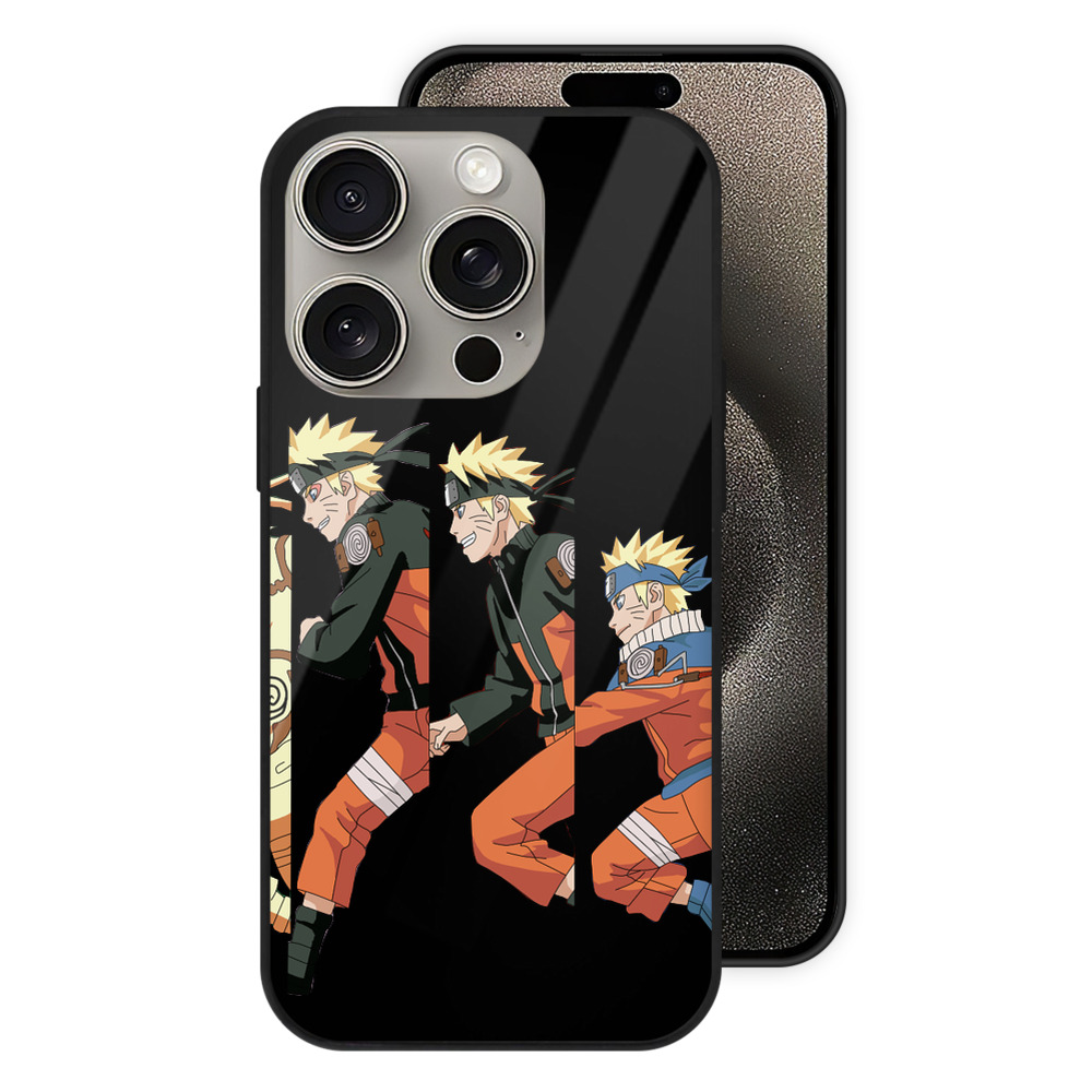 （画像用） NARUTO -ナルト- うずまき ナルト Uzumaki Naruto 【iPhone15Pro対応】スマホケース 耐衝撃＆黄変防止 背面ガラス