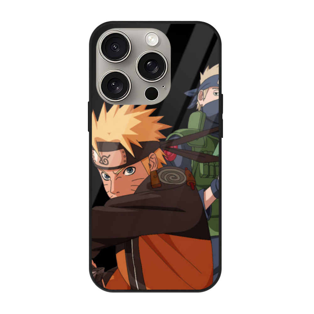 （画像用） NARUTO -ナルト- うずまき ナルト Uzumaki Naruto 【iPhone15Pro対応】スマホケース 耐衝撃＆黄変防止 背面ガラス