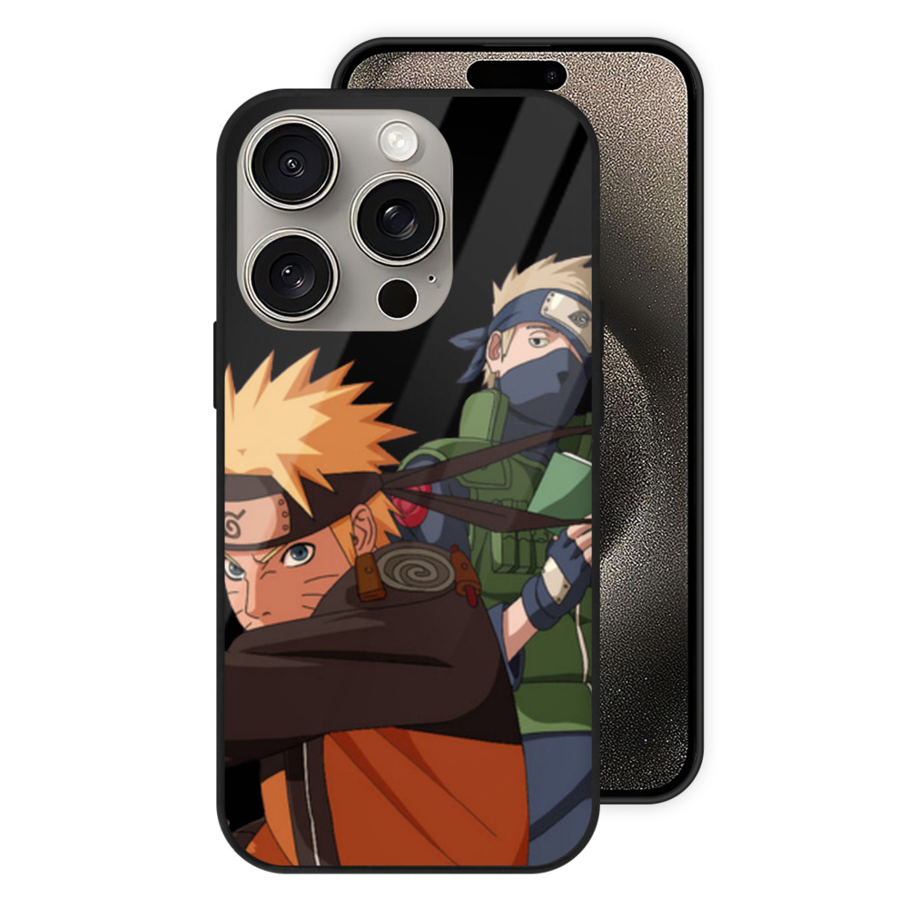 （画像用） NARUTO -ナルト- うずまき ナルト Uzumaki Naruto 【iPhone15Pro対応】スマホケース 耐衝撃＆黄変防止 背面ガラス