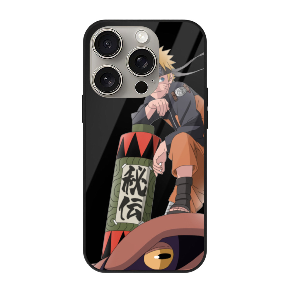 （画像用） NARUTO -ナルト- うずまき ナルト Uzumaki Naruto 【iPhone15Pro対応】スマホケース 耐衝撃＆黄変防止 背面ガラス