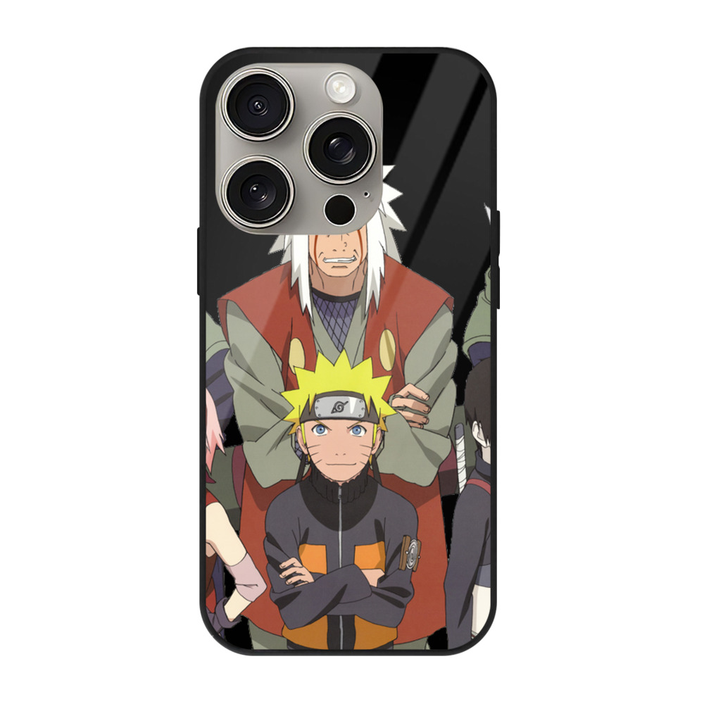 （画像用） NARUTO -ナルト- うずまき ナルト Uzumaki Naruto 【iPhone15Pro対応】スマホケース 耐衝撃＆黄変防止 背面ガラス