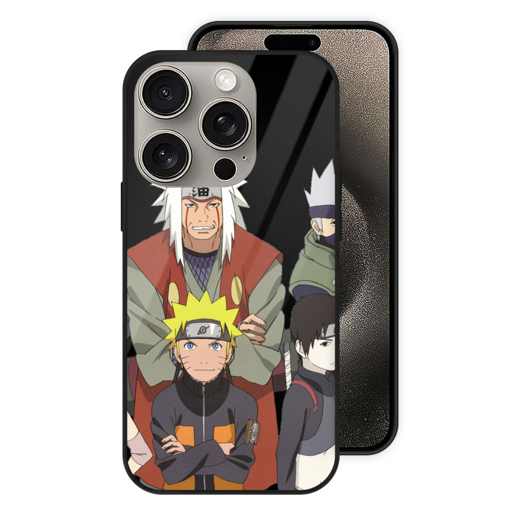 （画像用） NARUTO -ナルト- うずまき ナルト Uzumaki Naruto 【iPhone15Pro対応】スマホケース 耐衝撃＆黄変防止 背面ガラス