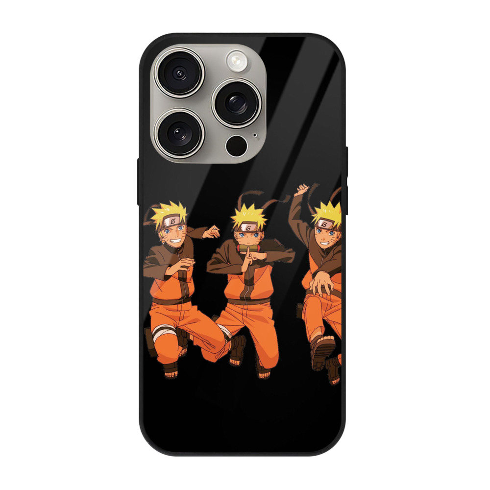 （画像用） NARUTO -ナルト- うずまき ナルト Uzumaki Naruto 【iPhone15Pro対応】スマホケース 耐衝撃＆黄変防止 背面ガラス