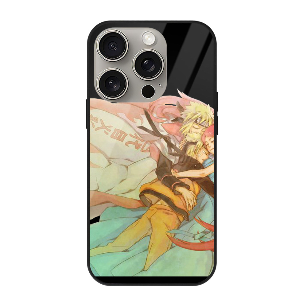 （画像用） NARUTO -ナルト- うずまき ナルト Uzumaki Naruto 【iPhone15Pro対応】スマホケース 耐衝撃＆黄変防止 背面ガラス