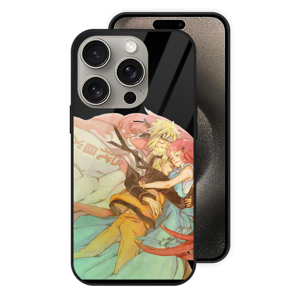 （画像用） NARUTO -ナルト- うずまき ナルト Uzumaki Naruto 【iPhone15Pro対応】スマホケース 耐衝撃＆黄変防止 背面ガラス