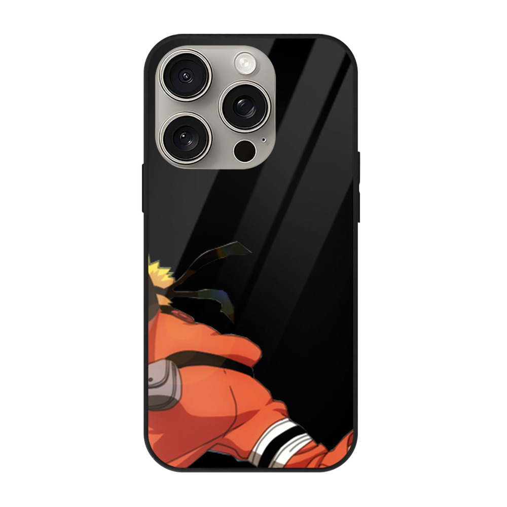 （画像用） NARUTO -ナルト- うずまき ナルト Uzumaki Naruto 【iPhone15Pro対応】スマホケース 耐衝撃＆黄変防止 背面ガラス
