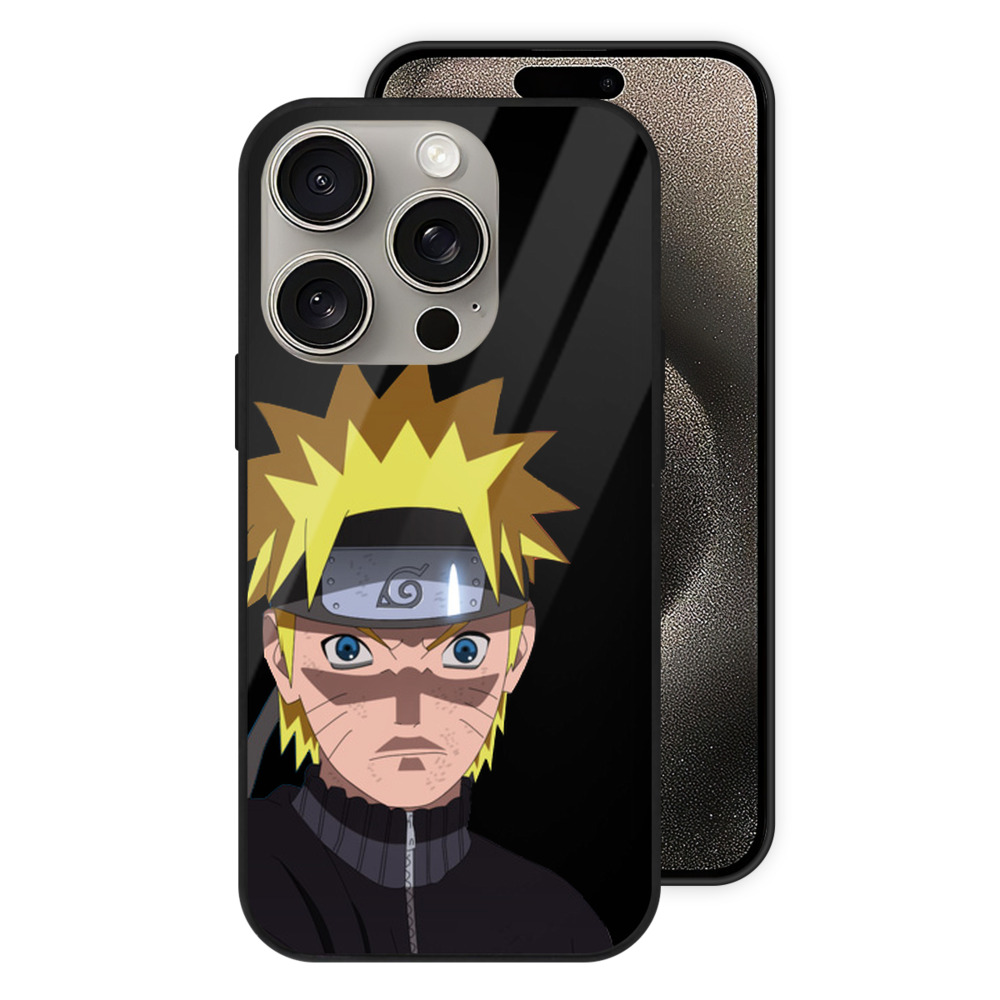 （画像用） NARUTO -ナルト- うずまき ナルト Uzumaki Naruto 【iPhone15Pro対応】スマホケース 耐衝撃＆黄変防止 背面ガラス