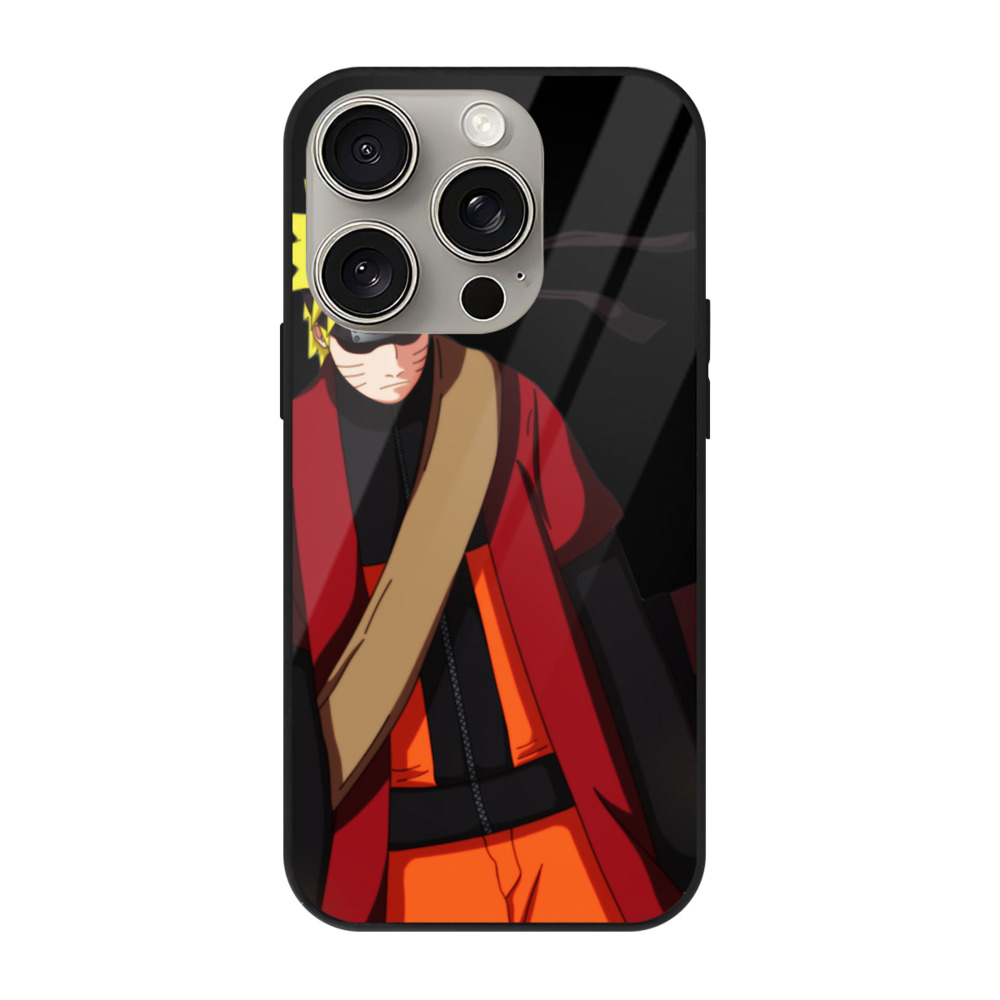 （画像用） NARUTO -ナルト- うずまき ナルト Uzumaki Naruto 【iPhone15Pro対応】スマホケース 耐衝撃＆黄変防止 背面ガラス