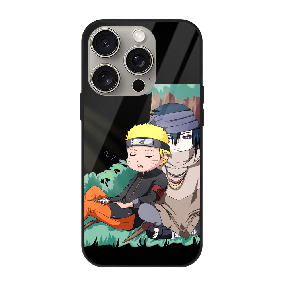 （画像用） NARUTO -ナルト- うずまき ナルト Uzumaki Naruto 【iPhone15Pro対応】スマホケース 耐衝撃＆黄変防止 背面ガラス