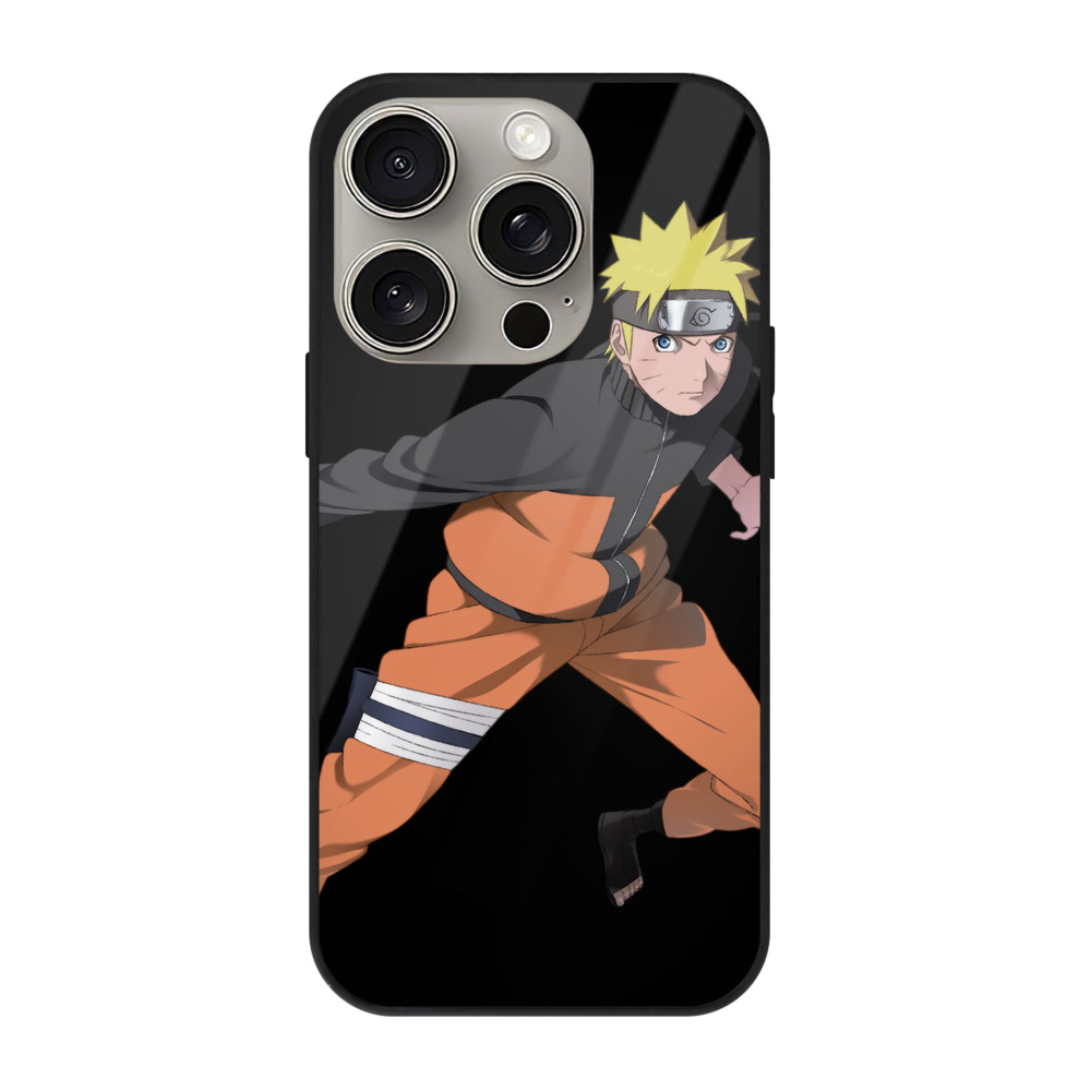 （画像用） NARUTO -ナルト- うずまき ナルト Uzumaki Naruto 【iPhone15Pro対応】スマホケース 耐衝撃＆黄変防止 背面ガラス