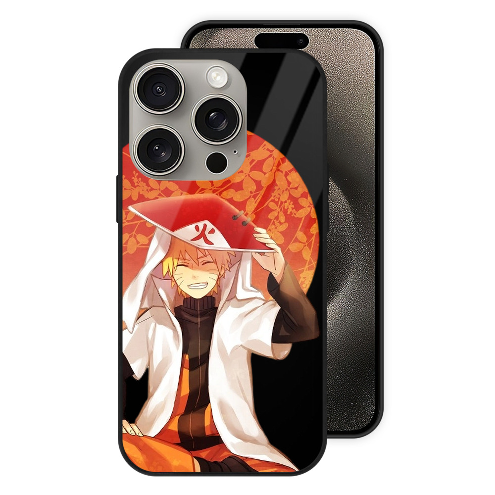 （画像用） NARUTO -ナルト- うずまき ナルト Uzumaki Naruto 【iPhone15Pro対応】スマホケース 耐衝撃＆黄変防止 背面ガラス