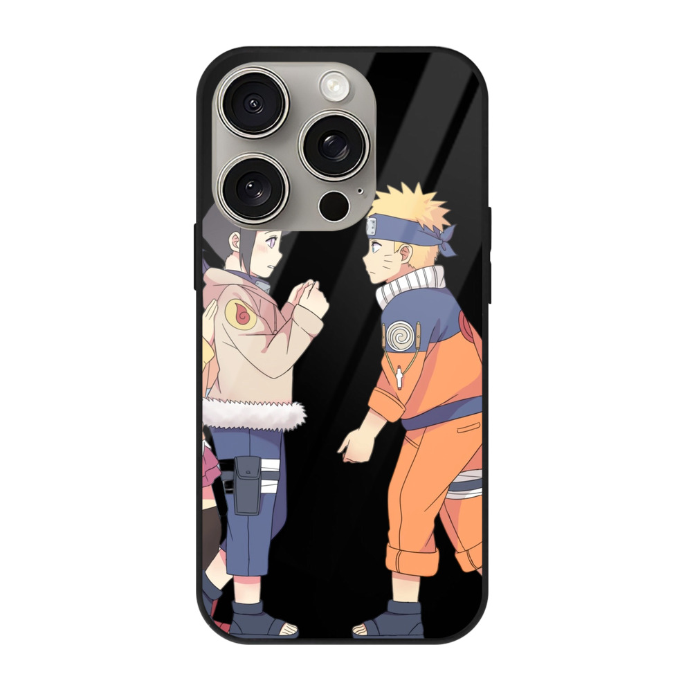 （画像用） NARUTO -ナルト- うずまき ナルト Uzumaki Naruto 【iPhone15Pro対応】スマホケース 耐衝撃＆黄変防止 背面ガラス
