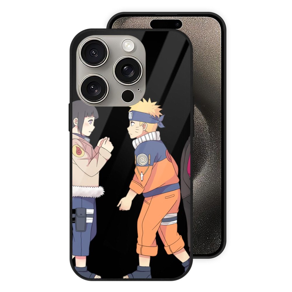 （画像用） NARUTO -ナルト- うずまき ナルト Uzumaki Naruto 【iPhone15Pro対応】スマホケース 耐衝撃＆黄変防止 背面ガラス