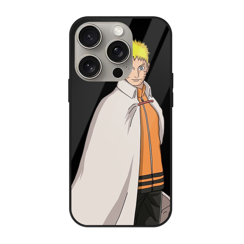 （画像用） NARUTO -ナルト- うずまき ナルト Uzumaki Naruto 【iPhone15Pro対応】スマホケース 耐衝撃＆黄変防止 背面ガラス