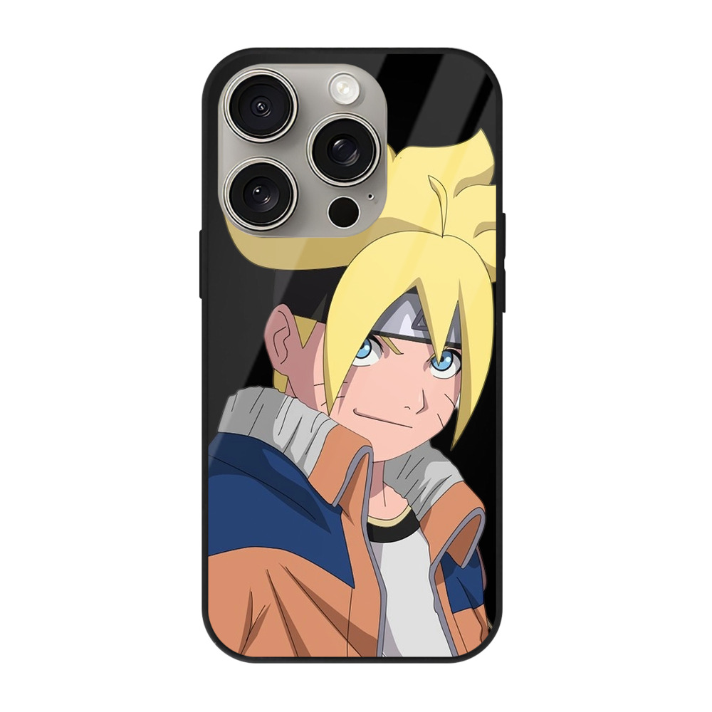 （画像用） NARUTO -ナルト- うずまき ナルト Uzumaki Naruto 【iPhone15Pro対応】スマホケース 耐衝撃＆黄変防止 背面ガラス