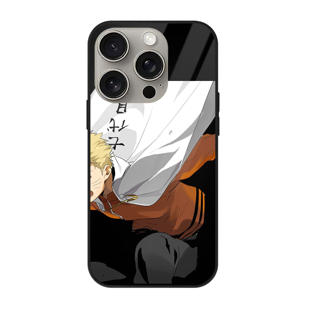 （画像用） NARUTO -ナルト- うずまき ナルト Uzumaki Naruto 【iPhone15Pro対応】スマホケース 耐衝撃＆黄変防止 背面ガラス