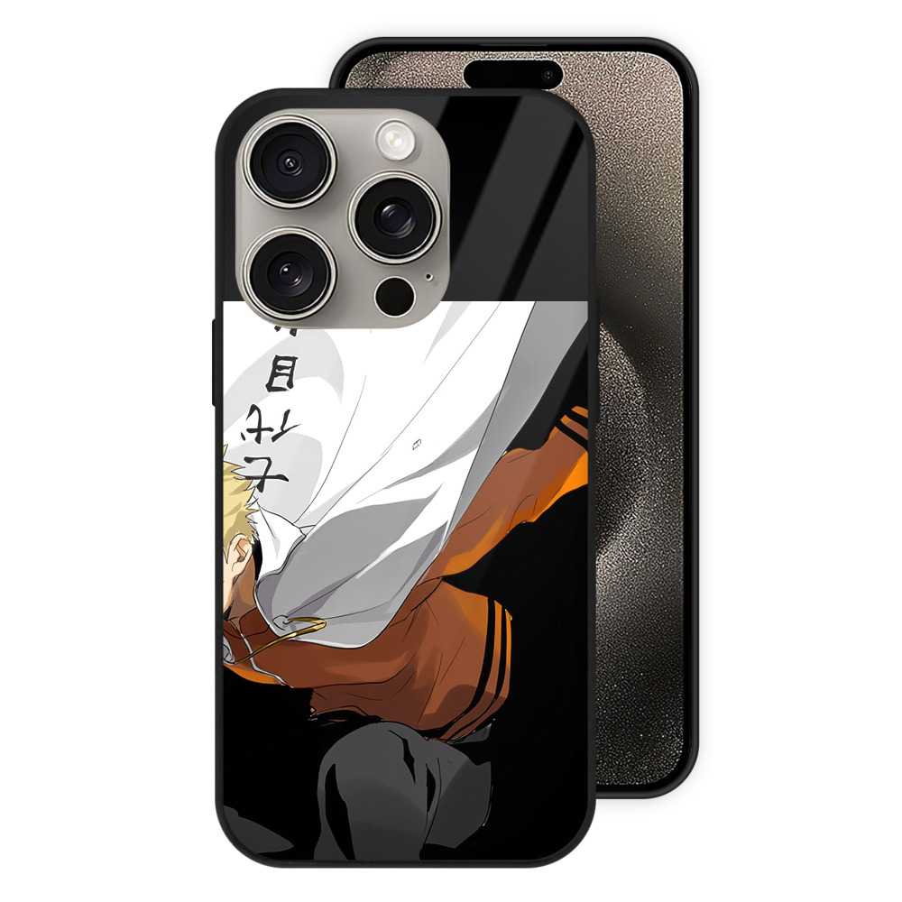 （画像用） NARUTO -ナルト- うずまき ナルト Uzumaki Naruto 【iPhone15Pro対応】スマホケース 耐衝撃＆黄変防止 背面ガラス
