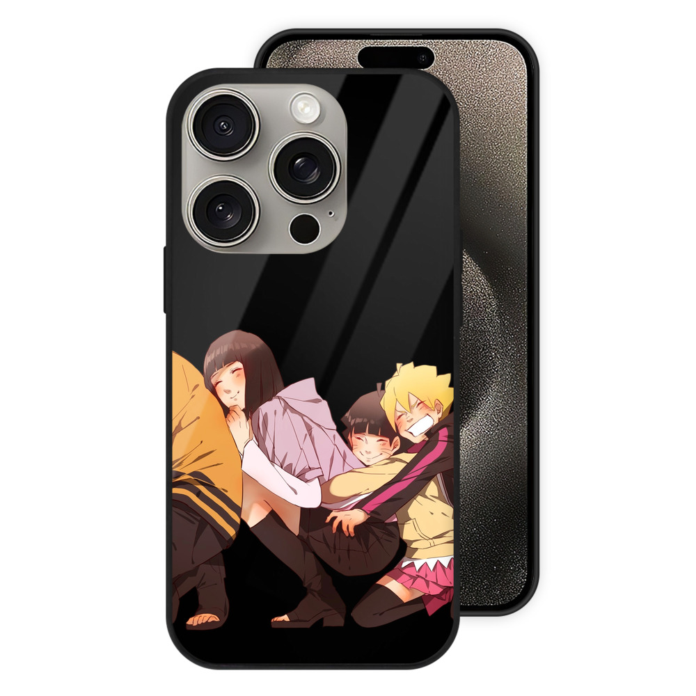 （画像用） NARUTO -ナルト- うずまき ナルト Uzumaki Naruto 【iPhone15Pro対応】スマホケース 耐衝撃＆黄変防止 背面ガラス