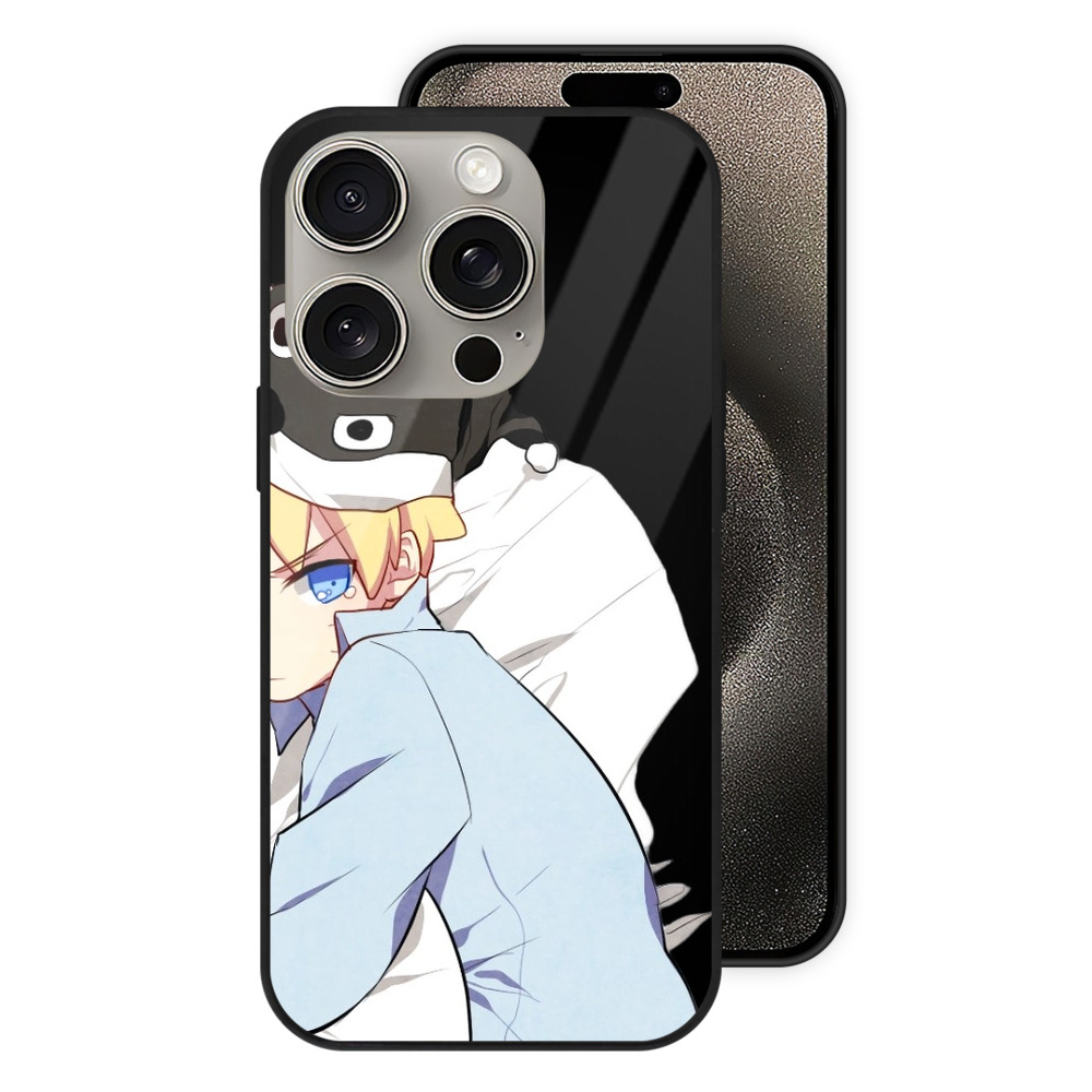 （画像用） NARUTO -ナルト- うずまき ナルト Uzumaki Naruto 【iPhone15Pro対応】スマホケース 耐衝撃＆黄変防止 背面ガラス