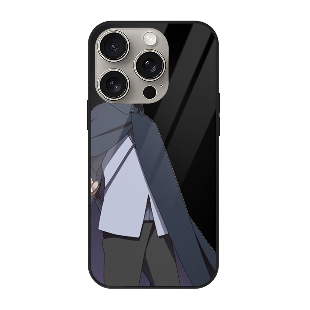 （画像用） NARUTO -ナルト- うちは サスケ Uchiha Sasuke 【iPhone15Pro対応】スマホケース 耐衝撃＆黄変防止 背面ガラス