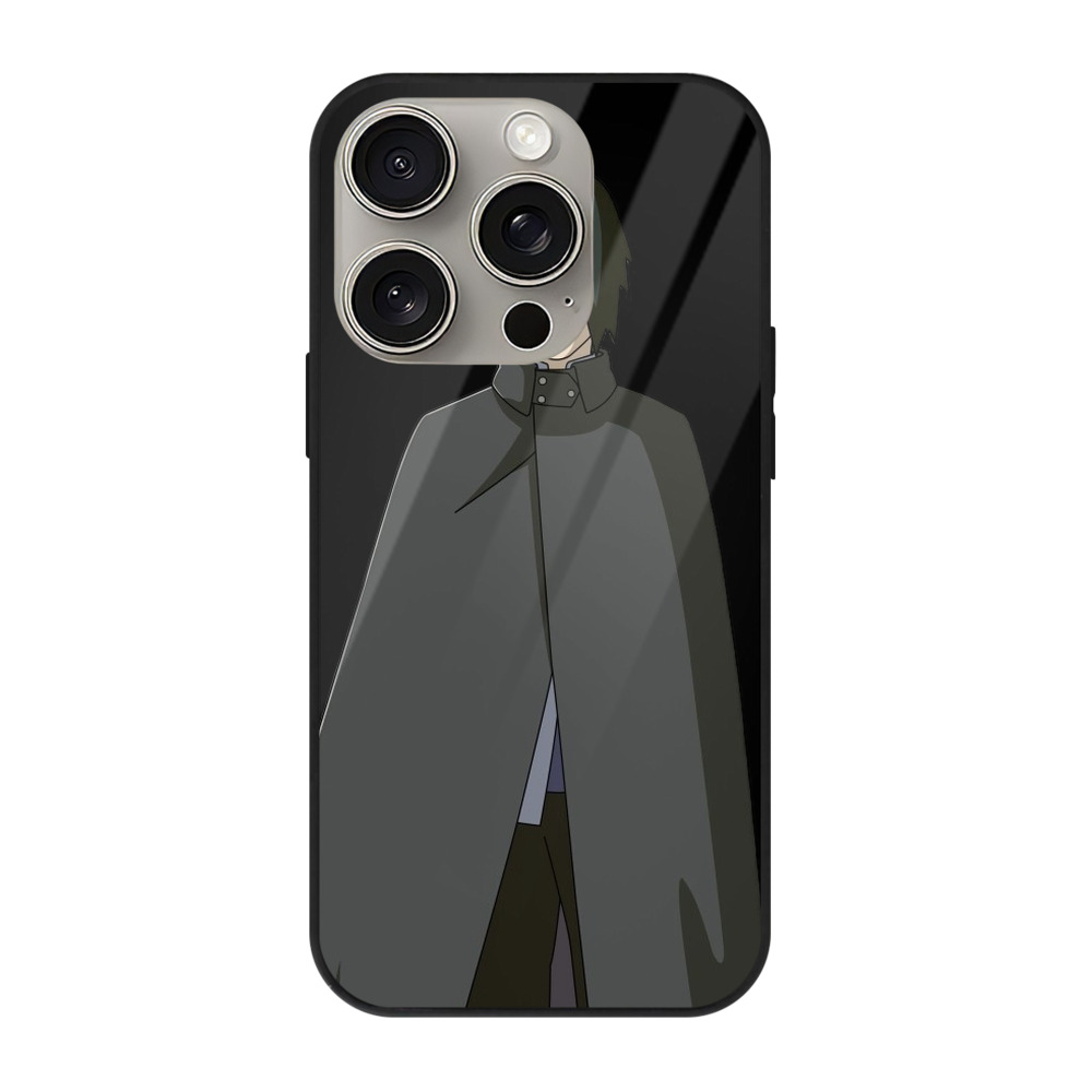 （画像用） NARUTO -ナルト- うちは サスケ Uchiha Sasuke 【iPhone15Pro対応】スマホケース 耐衝撃＆黄変防止 背面ガラス