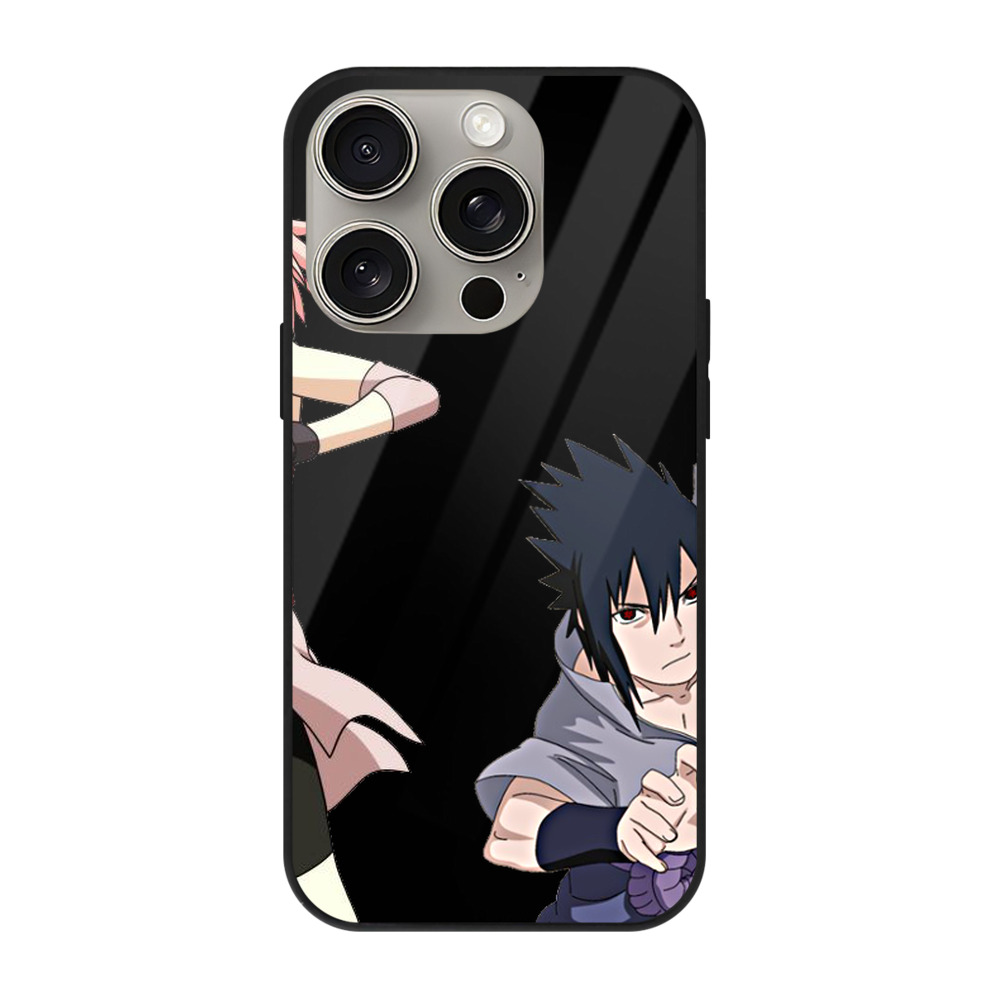 （画像用） NARUTO -ナルト- 春野サクラ Haruno Sakura 【iPhone15Pro対応】スマホケース 耐衝撃＆黄変防止 背面ガラス