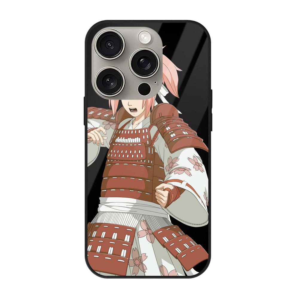 （画像用） NARUTO -ナルト- 春野サクラ Haruno Sakura 【iPhone15Pro対応】スマホケース 耐衝撃＆黄変防止 背面ガラス