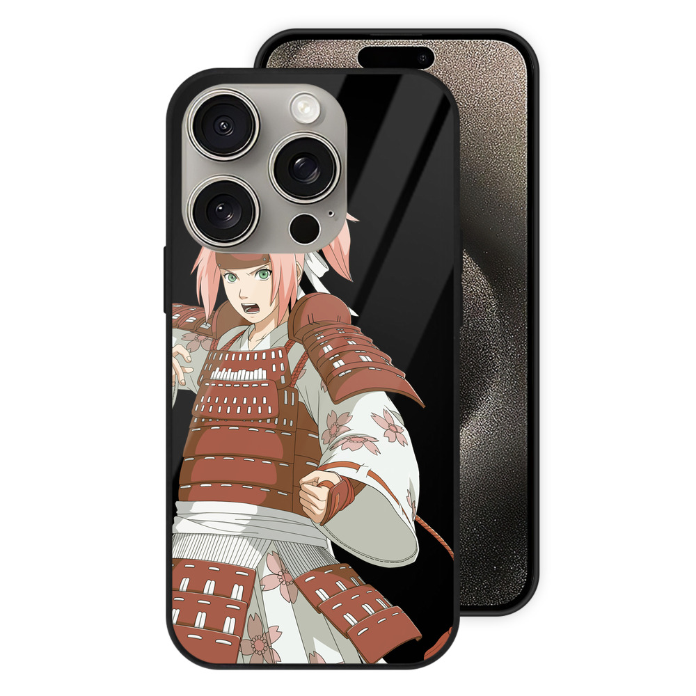 （画像用） NARUTO -ナルト- 春野サクラ Haruno Sakura 【iPhone15Pro対応】スマホケース 耐衝撃＆黄変防止 背面ガラス