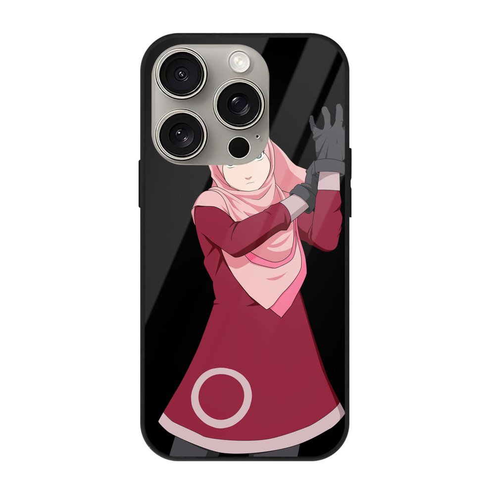 （画像用） NARUTO -ナルト- 春野サクラ Haruno Sakura 【iPhone15Pro対応】スマホケース 耐衝撃＆黄変防止 背面ガラス